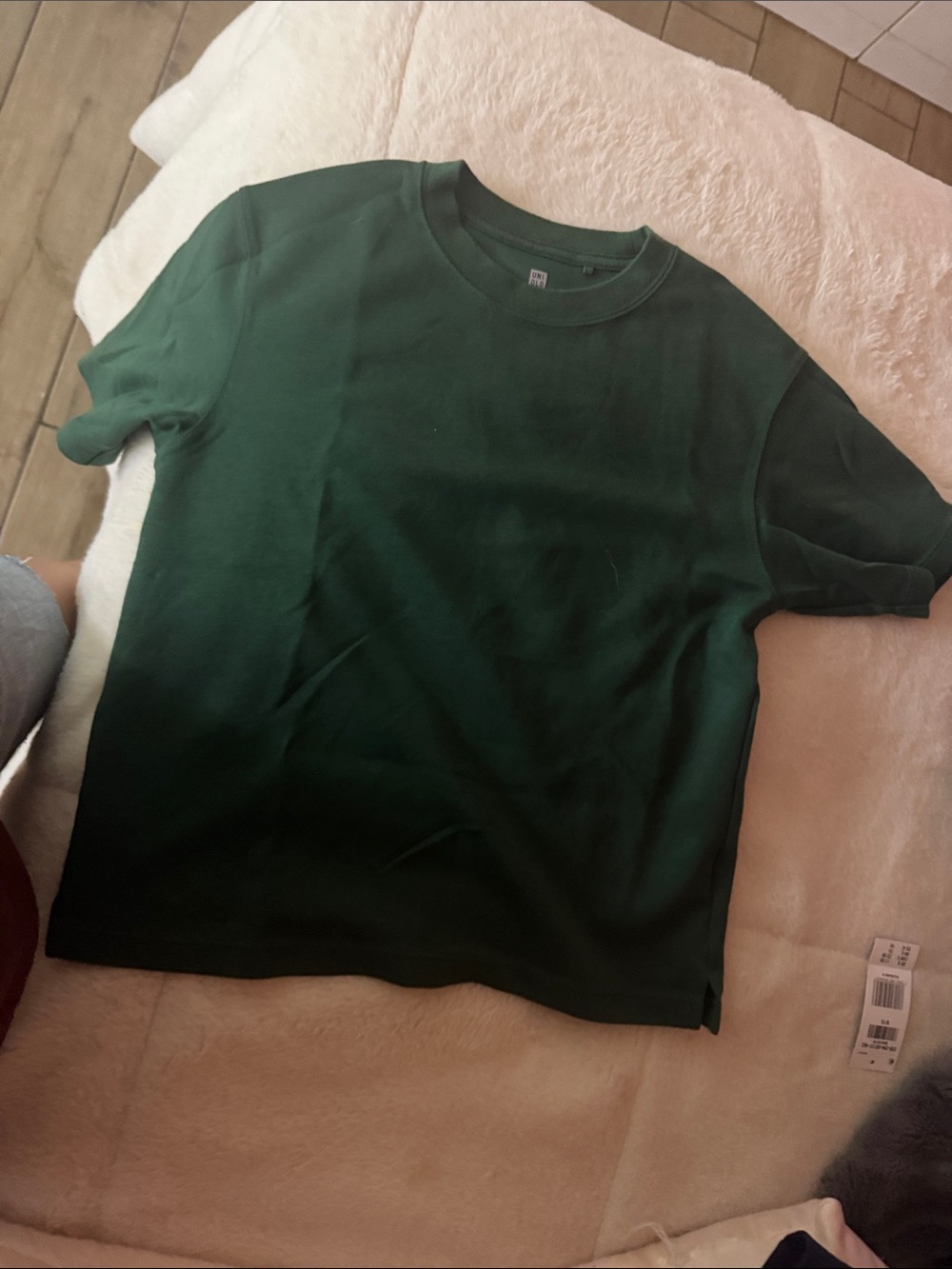 Uniqlo Kids Forest Green Crewneck Tee